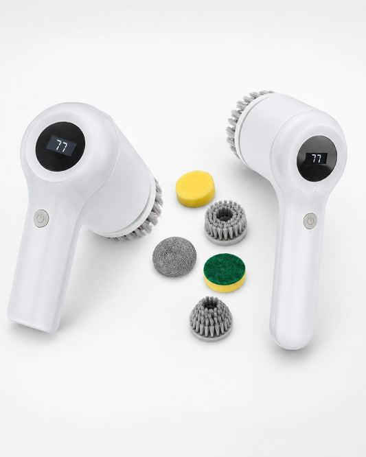 CEPILLO DE LIMPIEZA DE BAÑO 5 EN 1, FREGADOR ELÉCTRICO, PANTALLA LED, CEPILLO DE LIMPIEZA ELÉCTRICO MULTIFUNCIONAL